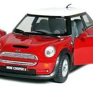 KiNSMART Mini Cooper S 5inch 1:28 Scale Die Cast Metal Model Toy Cars Red