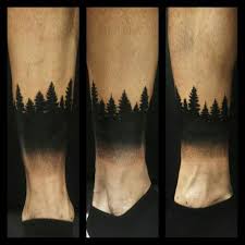 Dotwork Tree Forest Forest Tattoos Calf Tattoo Men Calf Tattoo