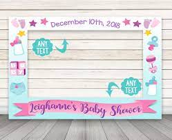 Printable Girl Baby Shower Photo Booth Frame Happy Barn
