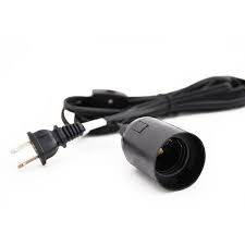 Newhouse Lighting 12 Hanging Lamp Light Cord With E26 Socket Black Walmart Com Hanging Lamp Pendant Light Cord Lamp Light
