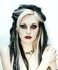 Black and white graphics, you can use in corporate style or printed products. Model Miss Anatomia Black Hair Dye Gothic Hairstyles Hair Color Dark