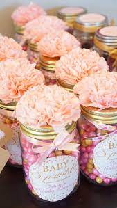 Diy Baby Shower Favor Gifts All You Need Is Mason Jars Pink And Gold Sixlets Custom La Baby Shower Princess Unique Baby Shower Favors Baby Shower Favors Diy