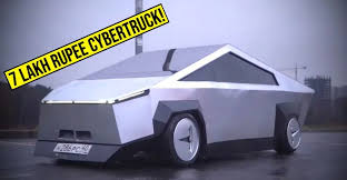 Tesla ceo, elon musk, has confirmed that the truck's design has been the fact that it has taken this long to finalise the truck's design suggests the finished model could look noticeably different compared with the concept. Tesla Cybertruck Replica Built At Just Rs 7 Lakhs Video
