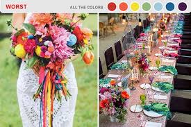 Avoid identical shades and consider including accent colors. The Dos And Don Ts Of Color Combinations For Weddings