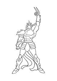 Print Coloring Image Momjunction Ninja Turtle Coloring Pages Turtle Coloring Pages Ninja Turtles Shredder