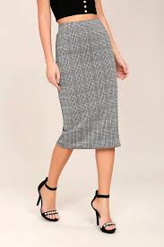 Black And White Houndstooth Skirt Hansel Black And White Houndstooth Midi Pencil Skirt Midi Skirt Pencil Pencil Skirt White Houndstooth