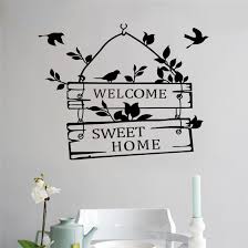 Find your perfect hd wallpaper for your phone, desktop, website or more! Sticker Wallpaper Dinding Welcome Sweet Home Black Jakartanotebook Com