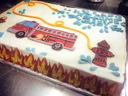 Fire Fighter Baby Shower Cake Firefighter Baby Showers Firetruck Birthday Party Firetruck Birthday