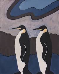 Two Penguins Art Print Original Animal Painting Penguin Art Art Painting Oil