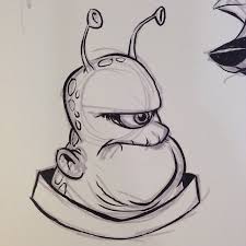 Eric Scales On Instagram Alien Brushpen Cartoon Breaksketch Alien Drawings Graffiti Characters Art Drawings