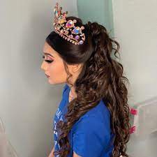 Make your guests instantly fall in love with your braided quinceanera hairstyle. Half Up Half Down Quinceanera Hairstyles Cute Quinceanera Hairstyles Quinceanera Hairstyles Quince Hairstyles Wedding Hair Half
