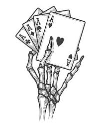 Black Jack Bones Hand Vector Illustration Engraving Skeleton Hand Hand Art Drawing Art Drawings Sketches Dark Art Drawings