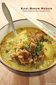Kari Bihun Medan Medan Rice Noodles Curry Recipe Food Rice Noodles Indonesian Food