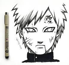 Young Gaara Anime Sketch Anime Anime Drawings