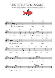 Les Petits Poissons Partition Gratuite En Pdf Chansons Pour Enfants Partitions Gratuites Partition