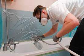 Removing the tub and disconnecting attached plumbing. Islington Re Enamel Bath Service High Quality Reenameling Resurfacing