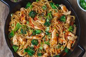 I couldn't find frozen noodles so i cooked thick amish homestyle noodles for ten minutes, drained them and added them to the chicken mixture. 15 Minute Chicken Stir Fry Noodles Chicken Stir Fry Pasta Recipe Eatwell101