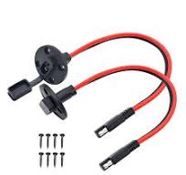 SAE Power Socket Sidewall Port, Weatherproof SAE Quick Connect Solar Panel  Mount Universal Flush-Mountable Connector, 16AWG SAE Cable With 4 Screws ...
