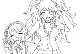 Some content is for members only, please sign up to see all content. Monaca And Junko Coloring Page Danganronpa