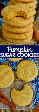 These Pumpkin Sugar Cookies Are Absolutely Amazing Deliciously Soft And Full Of Pumpkin Fall Flavo Pumpkin Sugar Cookies Sugar Cookies Recipe Pumpkin Recipes
