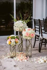 Classic Miami Wedding With A Modern Twist Ceremony Flowers Wedding Flower Arrangements Flower Centerpieces