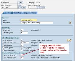 Activity Postings 5 Category 3 Activity Types Erpcorp Sap Fico Blog