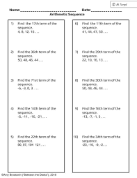 Arithmetic Sequence Practice At 3 Levels Arithmetic Sequences Arithmetic Practices Worksheets