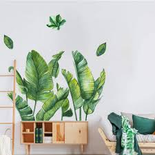 Maybe you would like to learn more about one of these? Green Banana Leaf Tropical Plants Wall Sticker Removable Tree Leaves Wallpaper Wall Sticker Diy Wall Art Decor Home Accessories Wall Sticker Amazon De Diy Tools