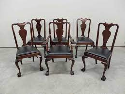 Mahogany Fiddle Back Claw Foot Dining Chairs Dining Chairs Chair Antique Dining Chairs