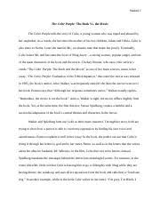 Purple fabric used to be so outrageously expensive that only. The Color Purple Essay Name English 325 Influence And Transition Alice Walkers Novel The Color Purple Is A Glance At The Trials And Tribulations Course Hero