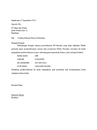 Surat resmi selalu identik dengan sebuah perusahaan atau instansi baik pendidikan, keuangan, hingga pemerintahan. Contoh Surat Pernyataan Rekening Perusahaan Contoh Surat