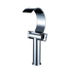 Digital led display armaturen einhandmischer wasserhahn badezimmer küchearmatur. Modern Bathroom Sink Faucet Waterfall Arc Basin Tap Chrome Deck Mounted Faucet
