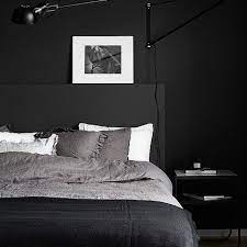 Modern bedroom in miami with white walls, no fireplace, ceramic floors and black floor. Find Out How To Style The Black And White Bedroom Look