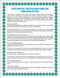 Axis Capital Tips For First Time Life Insurance Buyers Life Tips First Time