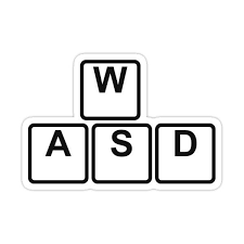 pc gamer s wasd tee sticker by jared crockford in 2021 anime stickers stickers print stickers