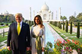 The taj mahal is more than 125 miles away from new delhi city and approximately 4.5 miles away from the agra airport. Donald Trump Becomes Third Us President To Visit Taj Mahal Deccan Herald