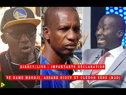 🛑 Direct/Live : Importante déclaration de Dame Mbodji, Assane Diouf et  Clédor Sène (M2D)
