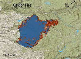 The dixie fire is now the second largest wildfire in california's history with 662,647 acres burned at 35. Forecast For Strong Winds Prompts Closure Of Highway 50 Near Caldor Fire Wildfire Today