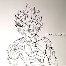Majin Vegeta Drawing Dragon Ball Art Dragon Ball Super Art Scary Drawings