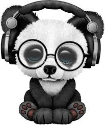 Cute Baby Panda Dj Wearing Headphones Sticker By Jeff Bartels Baby Animal Drawings Cute Animal Drawings Cute Elephant Drawing