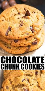 Chocolate Chunk Cookies Soft And Chewy In 2020 Best Cookie Recipes Chocolate Chunk Cookies Chocolate Chunk Cookie Recipe