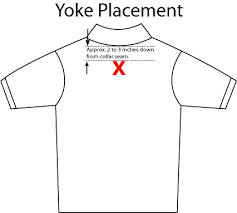 Proper Placement For Embroidery On A Back Yoke For Details On How To Order Garments Embroidery Monogram Sewing Machine Embroidery Machine Embroidery Patterns