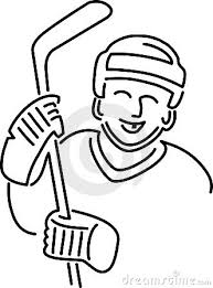 Hockey Player Cartoon It's a perfect save with the glove! hockey player cartoon