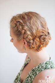 Jumbo cornrows with space buns. Twist And Pin Braided Updo For Curly Hair Hair Romance
