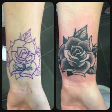 Covering up a tattoo follows a procedure where your previous and unwanted tattoo is replaced with a new one. Black And Grey Cover Up From Yesterday Tattoo Tattoos Tattoofixers Rose Tattoo Cover Up Cover Up Tattoos For Women Forearm Cover Up Tattoos
