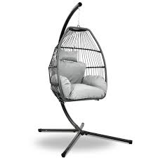 We carry cushioned hammock chairs & patio swings in wicker and rattan, with and without stands, in single and double seating. Buy Gardeon Outdoor Furniture Egg Hammock Hanging Swing Chair Stand Wicker Grey Grays Australia