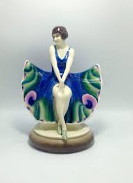 Antique old rare beautiful art deco dancer woman lady porcelain figure figurine. Josef Lorenzl 1892 1950 Goldscheider Rare Art Deco Porcelain Figurine Butterfly Lady Catawiki Art Deco Pattern Art Deco Art