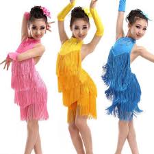 Click To Buy Kids Tasseled Ballroom Latin Salsa Dancewear Girls Party Dance Costume Dress Affiliate Dresses Kids Girl Dance Costumes Dresses Kids Dress
