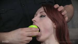 Horn-mad pallid Violet Monroe gets gagged with various stuff