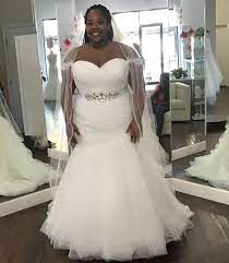 Strapless Plus Size Fit N Flare Wedding Dress From Darius Bridal Plus Size Bridal Dresses Long Sleeve Wedding Gowns Wedding Dresses Plus Size